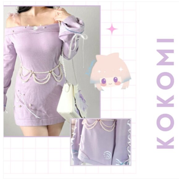 Genshin Impact Kokomi Knit Dress - Size M - Picture 1 of 5